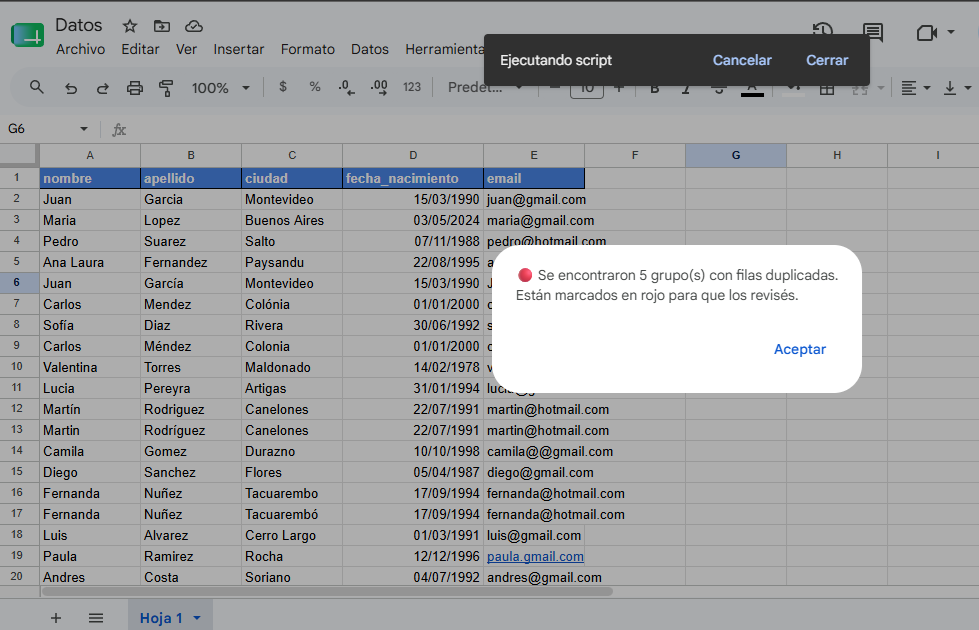 Herramienta de Limpieza de Datos para Google Sheets